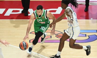 KOSTAS SLOUKAS Kostas Slukas, kosarkas Panatinaikosa, na utakmici Evrolige protiv Makabija, u hali Aleksandar Nikolic. Beograd, 26.03.2025. foto: Nebojsa Parausic BASKETBALL, EUROLEAGUE, MACCABI, PANATHINAIKOS