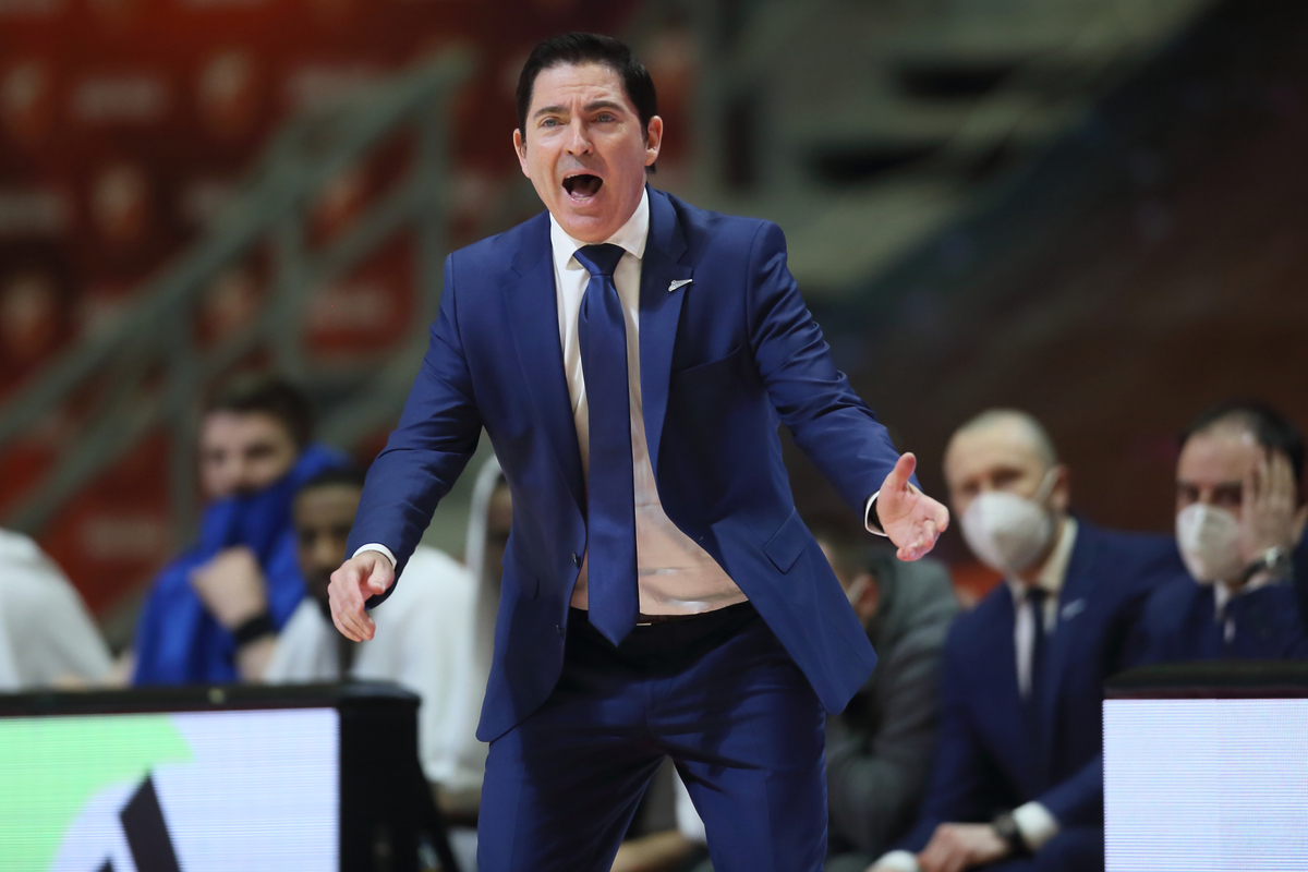XAVI PASCUAL Cavi Paskval trener kosarkasa Zenita Sankt Petersburg na utakmici Evrolige protiv Crvene zvezde u hali Aleksandar Nikolic Pionir, Beograd 19.02.2021. godine Foto: Marko Metlas Kosarka, Crvena zvezda, Evroliga, Zenit Sankt Petersburg