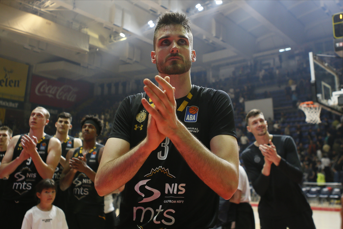 RADE ZAGORAC kosarkas Partizana na utakmici polufinala ABA lige protiv Buducnosti u hali Aleksandar Nikolic, Beograd 10.05.2022. Foto: Ivica Veselinov / MN PRESS KOSARKA, BASKETBALL, PARTIZAN, BUDUCNOST, ABA LIGA, ABA LEAGUE