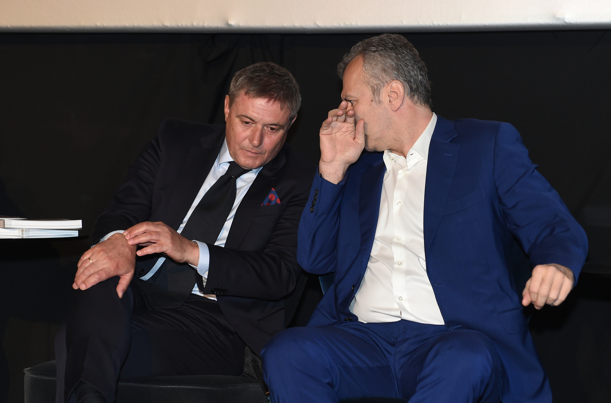 Promocija knjige Piksi, u MTS dvorani, Dom sindikata. DRAGAN STOJKOVIC PIKSI, DEJAN SAVICEVIC Beograd, 18.05.2022. foto: Nebojsa Parausic Fudbal