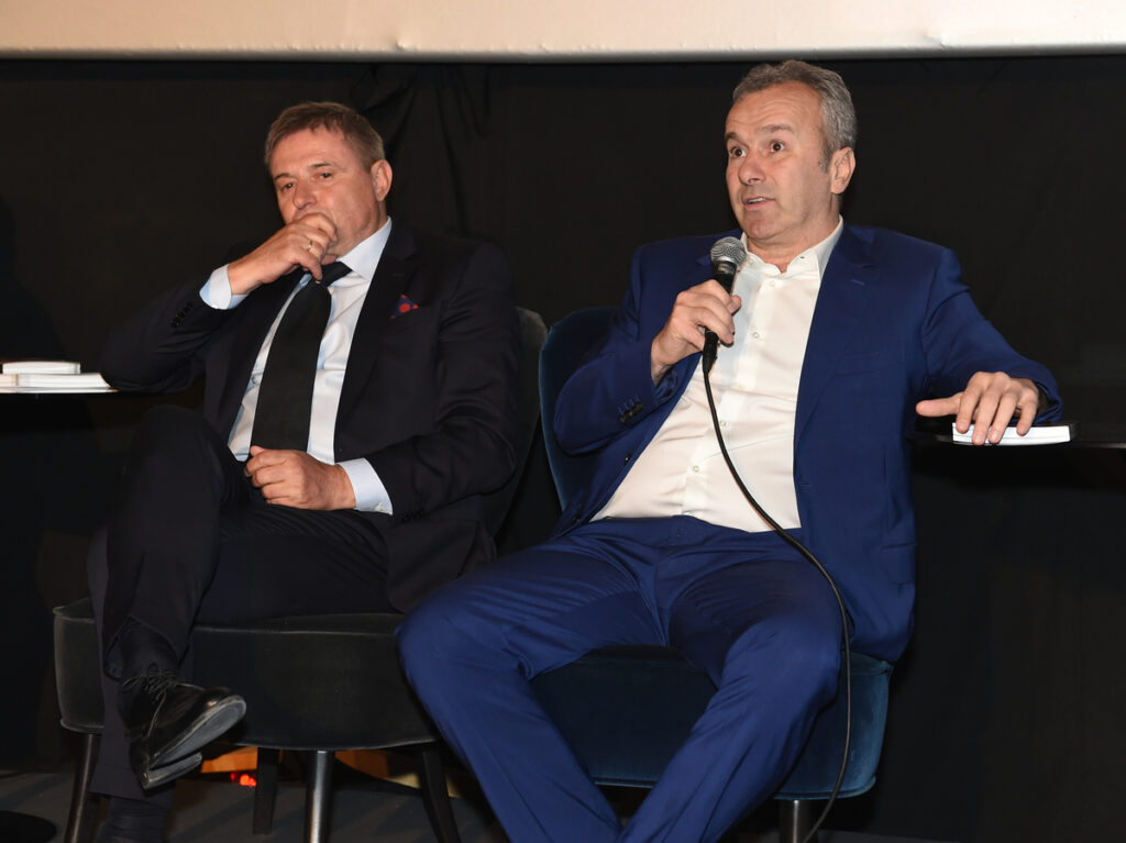 Promocija knjige Piksi, u MTS dvorani, Dom sindikata. DRAGAN STOJKOVIC PIKSI, DEJAN SAVICEVIC Beograd, 18.05.2022. foto: Nebojsa Parausic Fudbal
