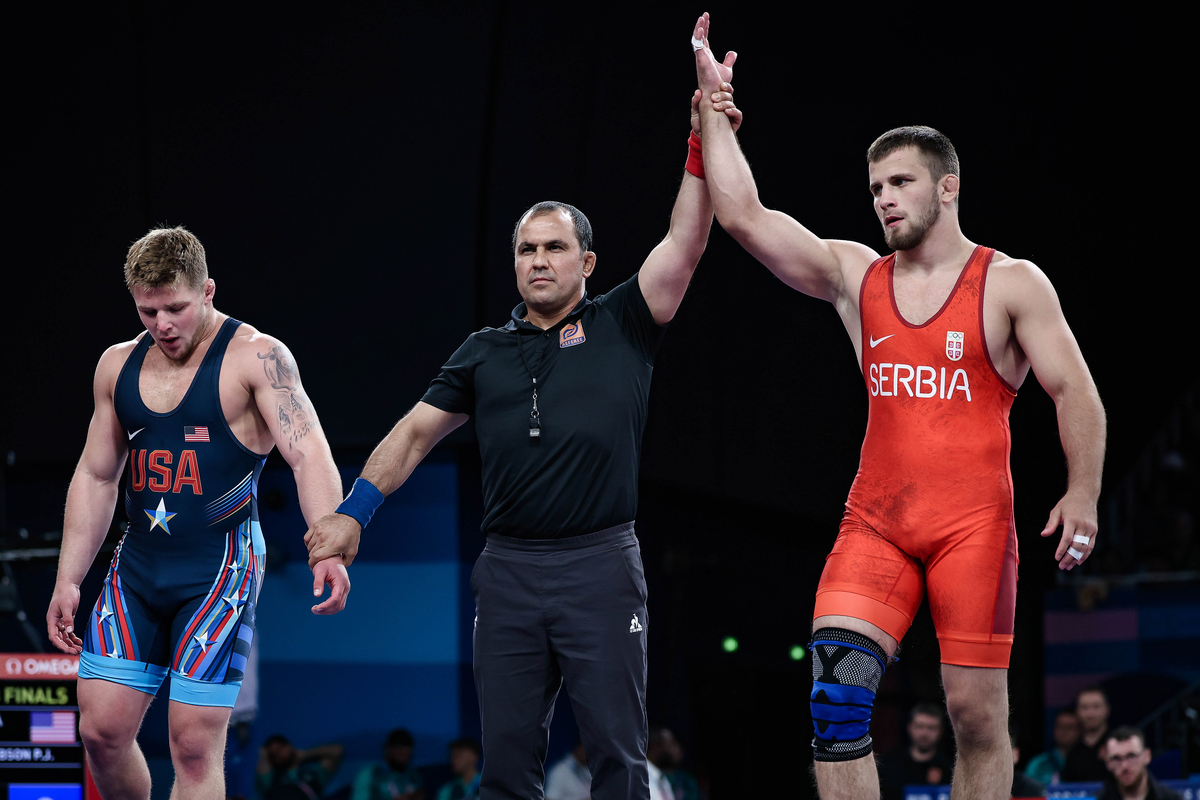 ALEKSANDAR KOMAROV rvanje Srbija, XXXIII LETNJE OLIMPIJSKE IGRE, PARIZ 2024 - XXXIII SUMMER OLYMPIC GAMES, PARIS 2024 - Pariz 07.08.2024. godine Foto: Ivica Veselinov / MN Press OKS, XXXIII LETNJE OLIMPIJSKE IGRE, PARIZ 2024, XXXIII SUMMER OLYMPIC GAMES, PARIS 2024