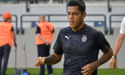 JOAO GRIMALDO Zoao Grimaldo fudbaler Partizana na utakmici Superlige Prvenstva Srbije protiv IMT na stadionu Kraljevica, Zajecar, 11.08.2024. godine Foto: MN press/dt Fudbal, Partizan, Superliga Prvenstvo Srbije, IMT