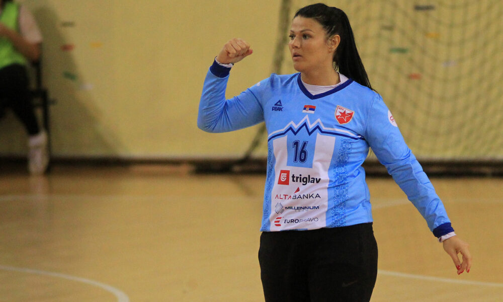 GORDANA PETKOVIC golman rukometasica Crvene zvezde, na prvenstvenoj utakmici protiv Zeleznicara, u hali na Banjici. Beograd, 01.02.2025. foto: MN Press / vm Rukomet, Crvena zvezda, Zeleznicar Indjija
