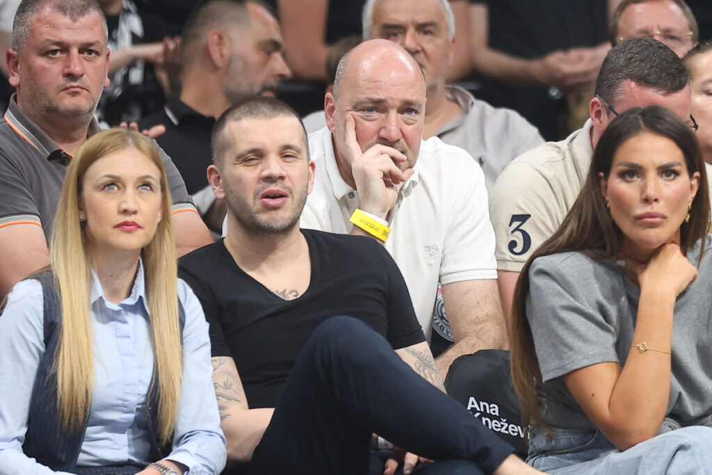 MIROSLAV MICA BERIC bivsi kosarkas Partizana na utakmici ABA lige protiv Crvene Zvezde u hali Beogradska Arena, Beograd 21.04.2025. godine Foto: Ivica Veselinov / MN PRESS
 KOSARKA, BASKETBALL, ABA LIGA, ABA LEAGUE,  KK PARTIZAN, KK CRVENA ZVEZDA