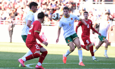 MARTIN GEORGIEV, mladi fudbaler Bugarske U21, na prijateljskoj utakmici protiv Srbije, na stadionu Dubocice. Leskovac, 31.05.2025. foto: Nebojsa Parausic Fudbal, U21 Srbija, Bugarska