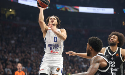 SHANE LARKIN Sejn Larkin kosarkas Efesa na utakmici Evrolige protiv Partizana u hali Beogradska Arena, Beograd 09.10.2025. godine Foto: Ivica Veselinov / MN PRESS KOSARKA, BASKETBALL, EVROLIGA, EUROLEAGUE, PARTIZAN, EFES