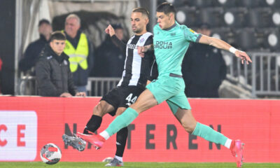 STEFAN MILIC fudbaler Partizana na utakmici Superlige Prvenstva Srbije protiv Novog Pazara na stadionu Partizana, Beograd 09.11.2025. godine Foto: Marko Metlas Fudbal, Partizan, Superliga Prvenstvo Srbije, Novi Pazar