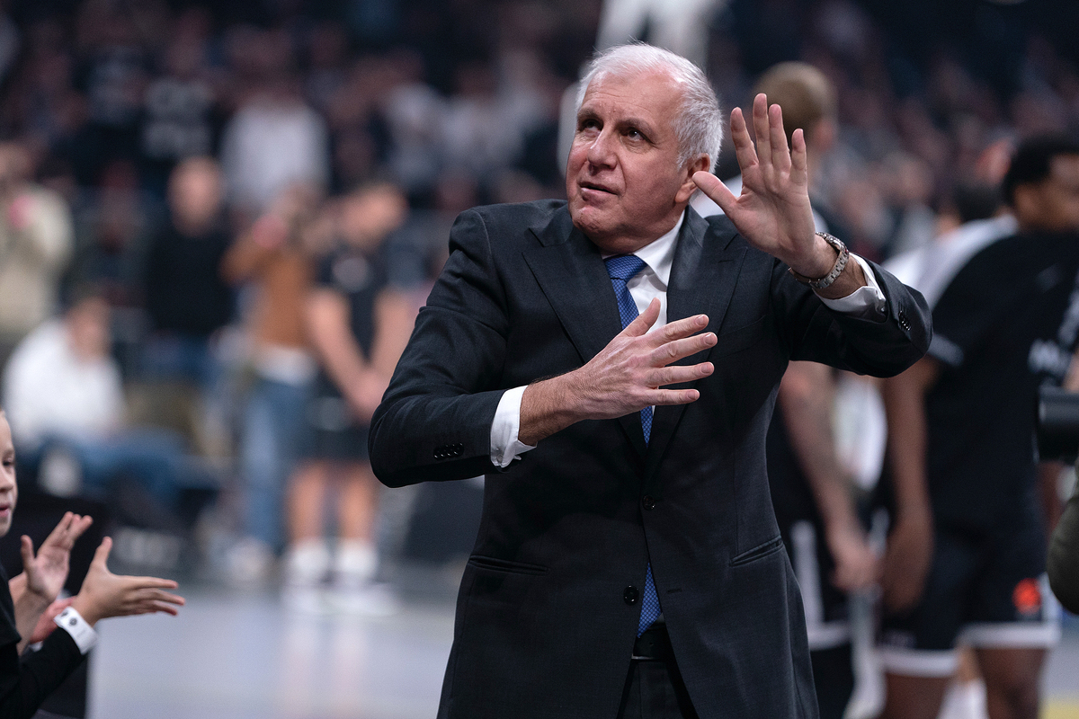 ZELJKO OBRADOVIC, trener kosarkasa Partizana, na utakmici Evrolige protiv Monaka, u hali Beogradska arena. Beograd, 11.11.2025. foto: MN Press / ds Kosarka, Euroleague, Partizan, Monako