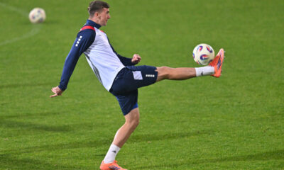 VELJKO MILOSAVLJEVIC fudbaler reprezentacije Srbije trening pred utakmicu kvalifikacija za FIFA Svetsko prvenstvo protiv Letonije na stadionu Cair, Nis 15.11.2025. godine Foto: Marko Metlas Fudbal, Reprezentacija, Srbija, Letonija, Kvalifikacije za Svetsko prvenstvo, Trening