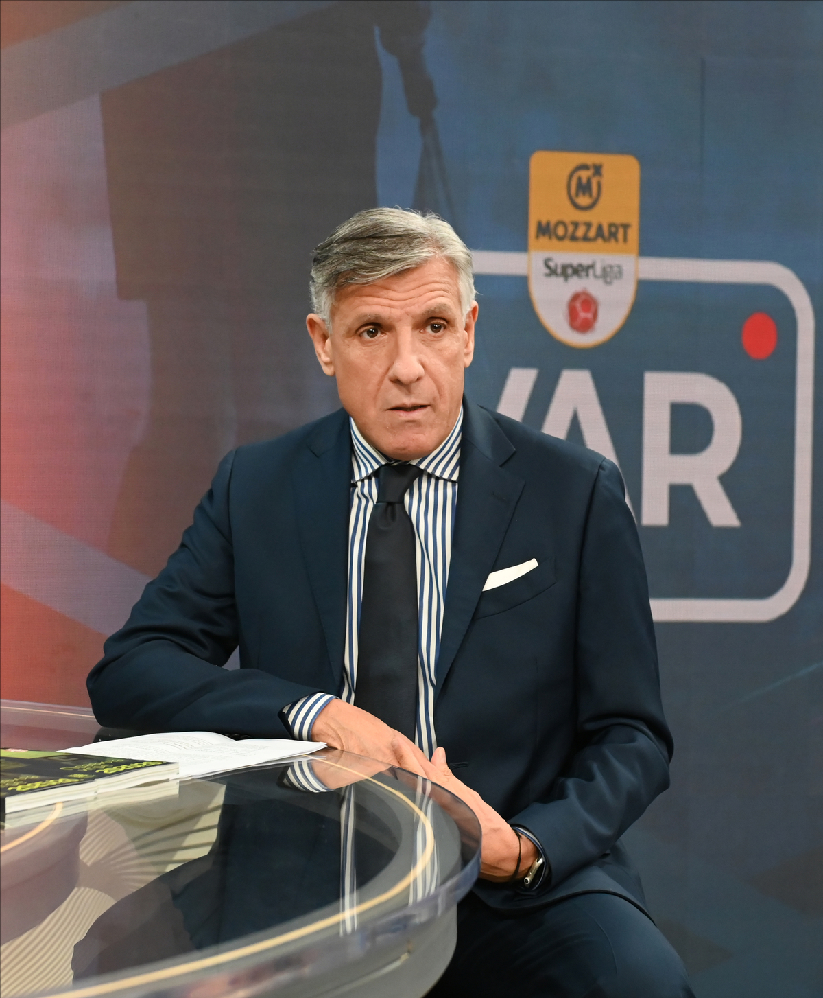 DOMENICO MESSINA Domeniko Mesina, predsednik sudijske komisije FSS, gost na Arena TV. Beograd, 25.11.2025. foto: Nebojsa Parausic Fudbal, Srbija