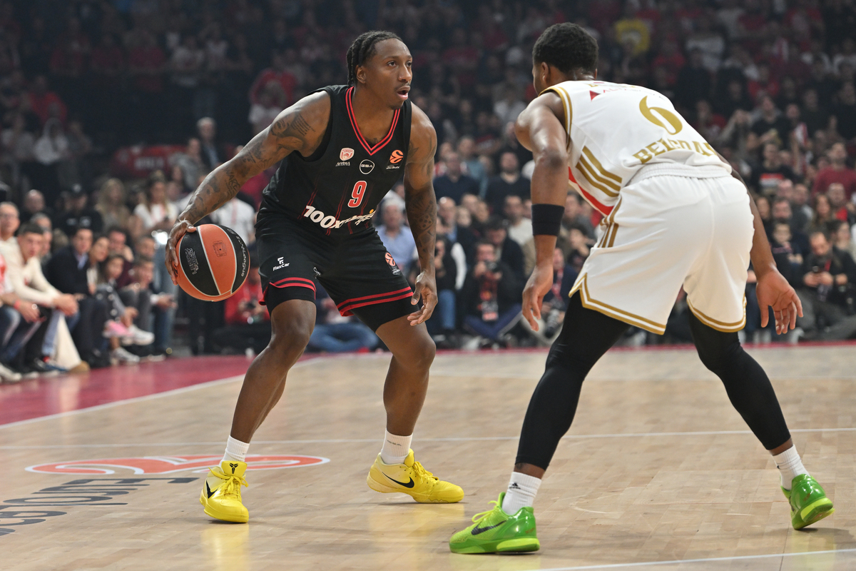 SABEN LEE Sejben Li kosarkas Olimpijakosa Pirej na utakmici Evrolige protiv Crvene zvezde u hali Beogradska arena, Beograd 26.11.2025. godine Foto: Marko Metlas Kosarka, Crvena zvezda, Evroliga, Olimpijakos Pirej