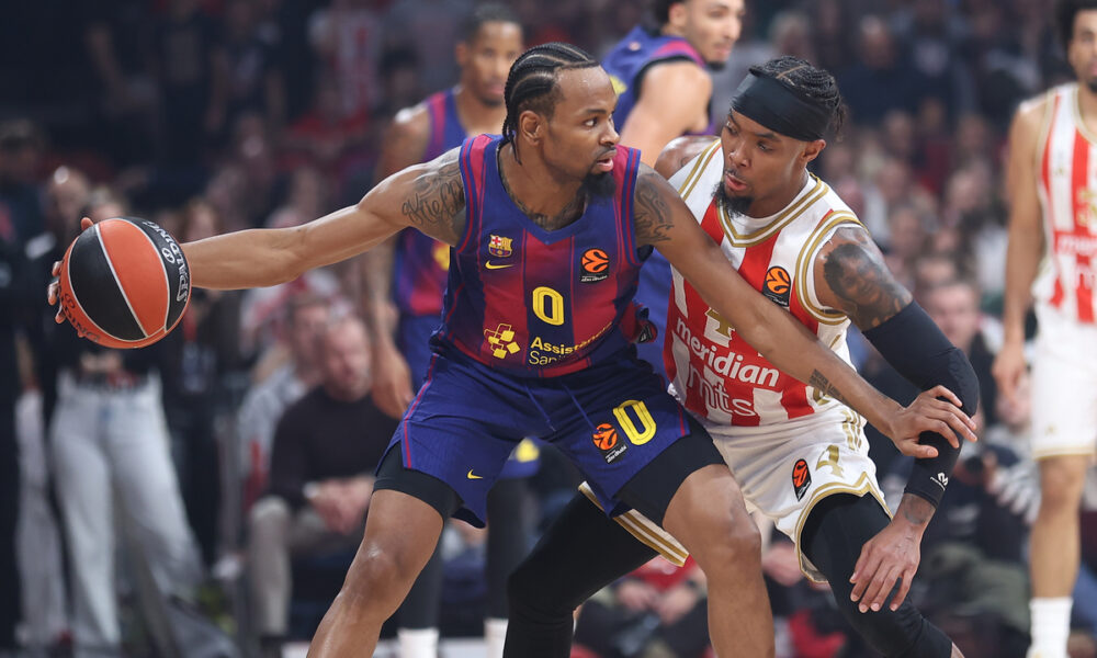 KEVIN PUNTER Kevin Panter kosarkas Barselone na utakmici Evrolige protiv Crvene Zvezde u hali Beogradska Arena, Beograd 05.12.2025. godine Foto: Ivica Veselinov / MN PRESS KOSARKA, BASKETBALL, EVROLIGA, EUROLEAGUE, CRVENA ZVEZDA, BARCELONA, BARSELONA