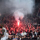 GROBARI, navijaci kosarkasa Partizana, na utakmici Evrolige protiv Crvene zvezde, u Beogradskoj areni. Beograd, 12.12.2025. foto: Nebojsa Parausic Kosarka, Euroleague, Partizan, Crvena zvezda
