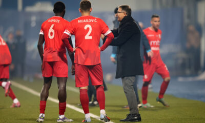 PANAGIOTIS LEMONIS Panajotis Lemonis trener fudbalera Radnickog Nis na utakmici Superlige Prvenstva Srbije protiv Novog Pazara na Gradsrkom stadionu, Novi Pazar 14.12.2025. godine Foto: Marko Metlas Fudbal, Radnicki Nis, Prvenstvo Srbije, Novi Pazar