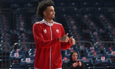 JORDAN NWORA Dzordan Nvora kosarkas Crvene zvezde na utakmici Evrolige protiv Virtusa Bolonja u hali Beogradska arena, Beograd 19.12.2025. godine Foto: Marko Metlas Kosarka, Crvena zvezda, Evroliga, Virtus Bolonja