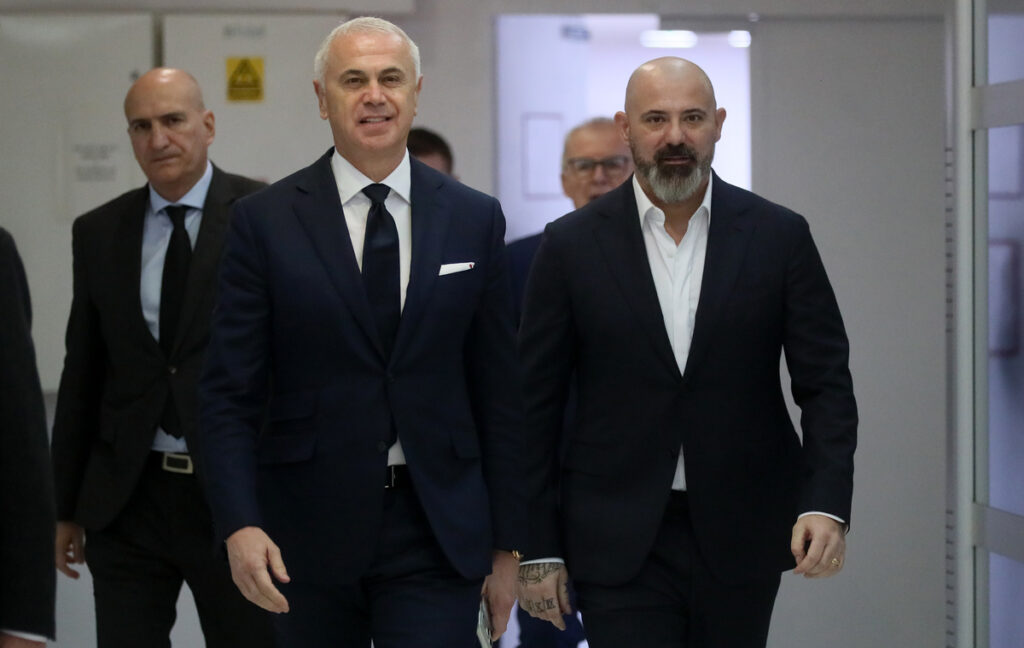 ZVEZDAN TERZIC direktor i DEJAN STANKOVIC novi trener fudbalera Crvene zvezde predstavljanje na stadionu Rajka Mitica, Beograd, 22.12.2025. godine Foto: MN PRESS Fudbal, Crvena zvezda