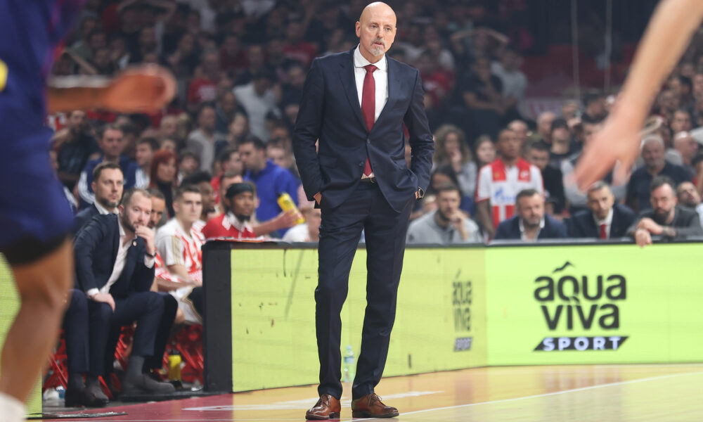 kosarkas Crvene Zvezde na utakmici Evrolige protiv Barselone u hali Beogradska Arena, Beograd 05.12.2025. godine Foto: Ivica Veselinov / MN PRESS KOSARKA, BASKETBALL, EVROLIGA, EUROLEAGUE, CRVENA ZVEZDA, BARCELONA, BARSELONA