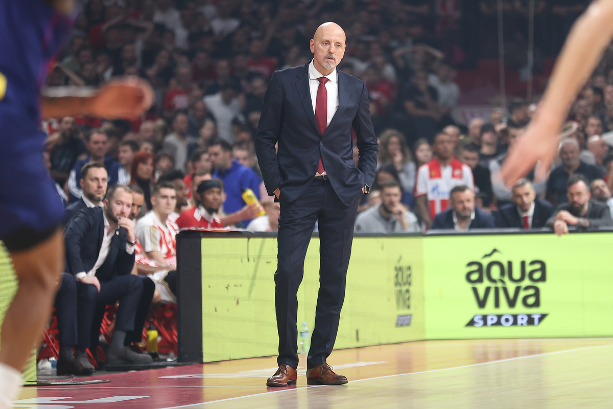 kosarkas Crvene Zvezde na utakmici Evrolige protiv Barselone u hali Beogradska Arena, Beograd 05.12.2025. godine Foto: Ivica Veselinov / MN PRESS KOSARKA, BASKETBALL, EVROLIGA, EUROLEAGUE, CRVENA ZVEZDA, BARCELONA, BARSELONA