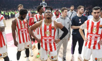 kosarkas Crvene Zvezde na utakmici Evrolige protiv Barselone u hali Beogradska Arena, Beograd 05.12.2025. godine Foto: Ivica Veselinov / MN PRESS KOSARKA, BASKETBALL, EVROLIGA, EUROLEAGUE, CRVENA ZVEZDA, BARCELONA, BARSELONA