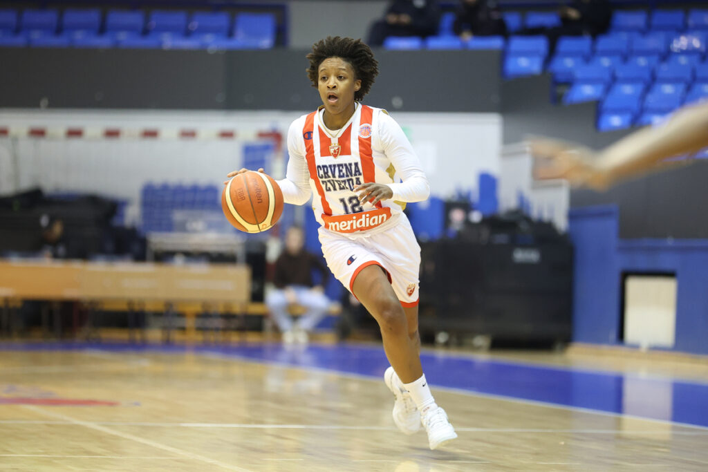 kosarkasica Crvene Zvezde na utakmici FIBA Evrokupa protiv Panatinaikosa u hali sportova Ranko Zeravica, Beograd 18.12.2025. godine Foto: Ivica Veselinov / MN PRESS KOSARKA, BASKETBALL, FIBA EUROCUP WOMANS, CRVENA ZVEZDA, PANATHINAIKOS