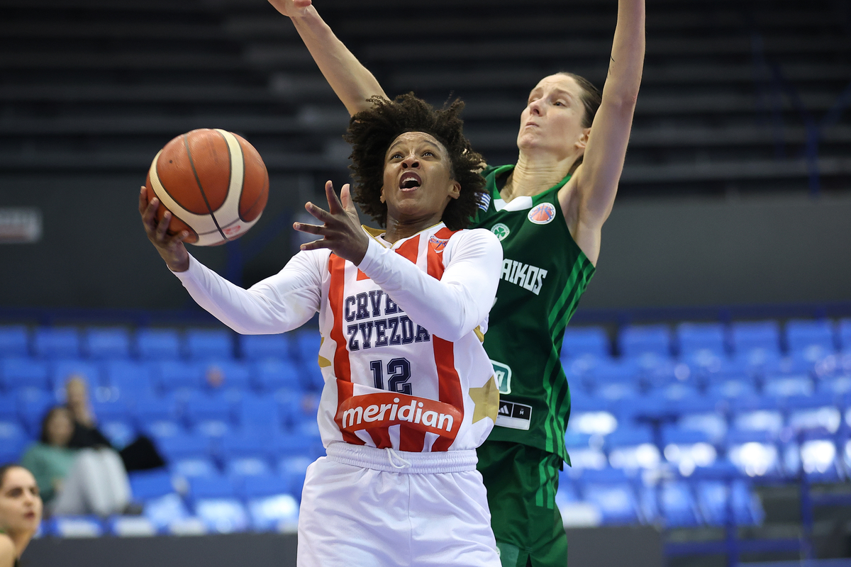 kosarkasica Crvene Zvezde na utakmici FIBA Evrokupa protiv Panatinaikosa u hali sportova Ranko Zeravica, Beograd 18.12.2025. godine Foto: Ivica Veselinov / MN PRESS KOSARKA, BASKETBALL, FIBA EUROCUP WOMANS, CRVENA ZVEZDA, PANATHINAIKOS