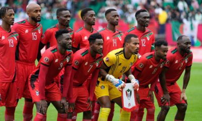 Sudan's players pose for the team picture before the Africa Cup of Nations group E soccer match between Algeria and Sudan in Rabat, Morocco, Wednesday, Dec. 24, 2025. (AP Photo/Mosa'ab Elshamy)