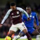Aston Villa's Ollie Watkins, left and Chelsea's Trevoh Chalobah vie for the ball, during the English Premier League soccer match between Chelsea and Aston Villa,vat Stamford Bridge, in London, Saturday, Dec. 27, 2025. (Adam Davy/PA via AP)