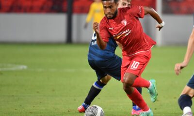 KILIAN BEVIS Kilijan Bivis fudbaler Radnickog 1923, na utakmici Lige Konferencija protiv Mornara na stadionu Dubocica, Leskovac 25.07.2024. foto: MN Press / mi Fudbal, Radnicki KG, Mornar, Radnicki 1923