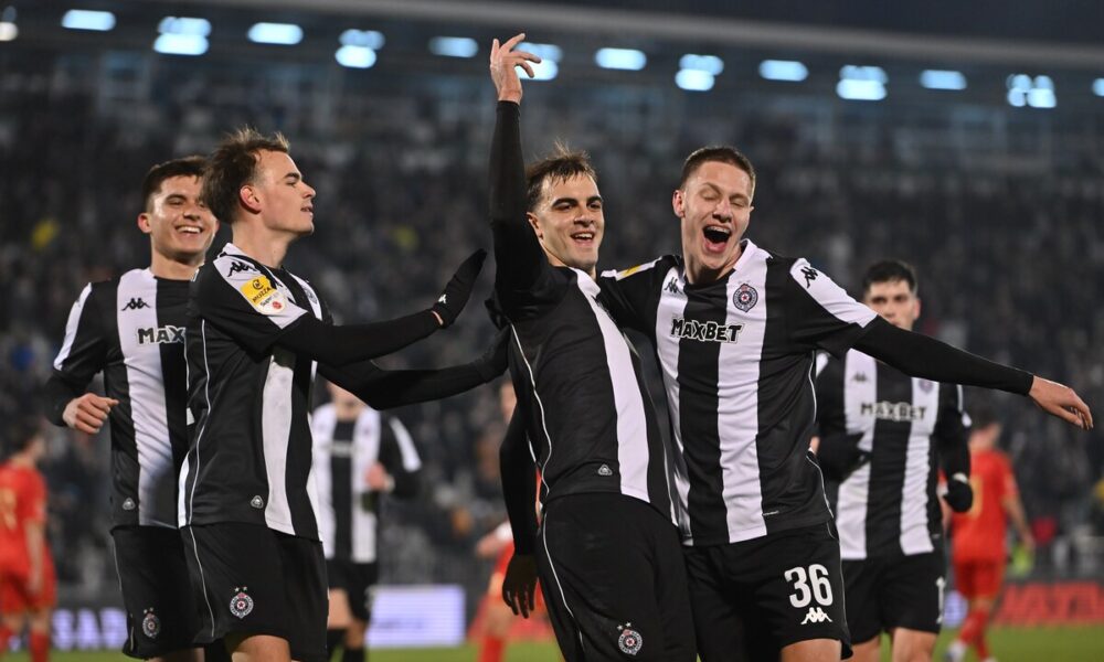 fudbaler Partizana na utakmici Superlige Prvenstva Srbije protiv Napretka Krusevac na stadionu Partizana, Beograd 13.12.2025. godine Foto: Marko Metlas Fudbal, Partizan, Superliga Prvenstvo Srbije, Napredak Krusevac