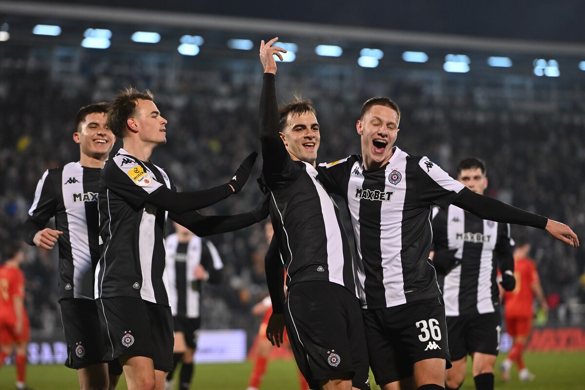 fudbaler Partizana na utakmici Superlige Prvenstva Srbije protiv Napretka Krusevac na stadionu Partizana, Beograd 13.12.2025. godine Foto: Marko Metlas Fudbal, Partizan, Superliga Prvenstvo Srbije, Napredak Krusevac