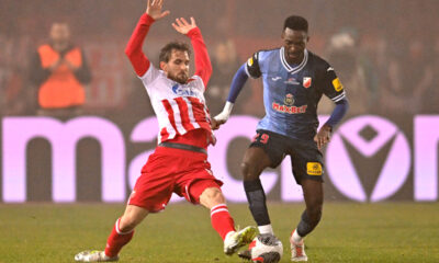 fudbaler Crvene zvezde na utakmici Superlige Prvenstva Srbije protiv Vojvodine Novi Sad na stadionu Rajka Mitica, Beograd, 07.12.2025. godine Foto: Marko Metlas Fudbal, Crvena zvezda, Superliga Prvenstvo Srbije, Vojvodina Novi Sad