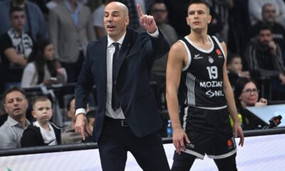 Trener i kosarkas Partizana na utakmici Evrolige protiv Makabija Tel Aviv u hali Beogradska arena, Beograd 26.12.2025. godine Foto: Marko Metlas Kosarka, Partizan, Evroliga, Makabi Tel Aviv
