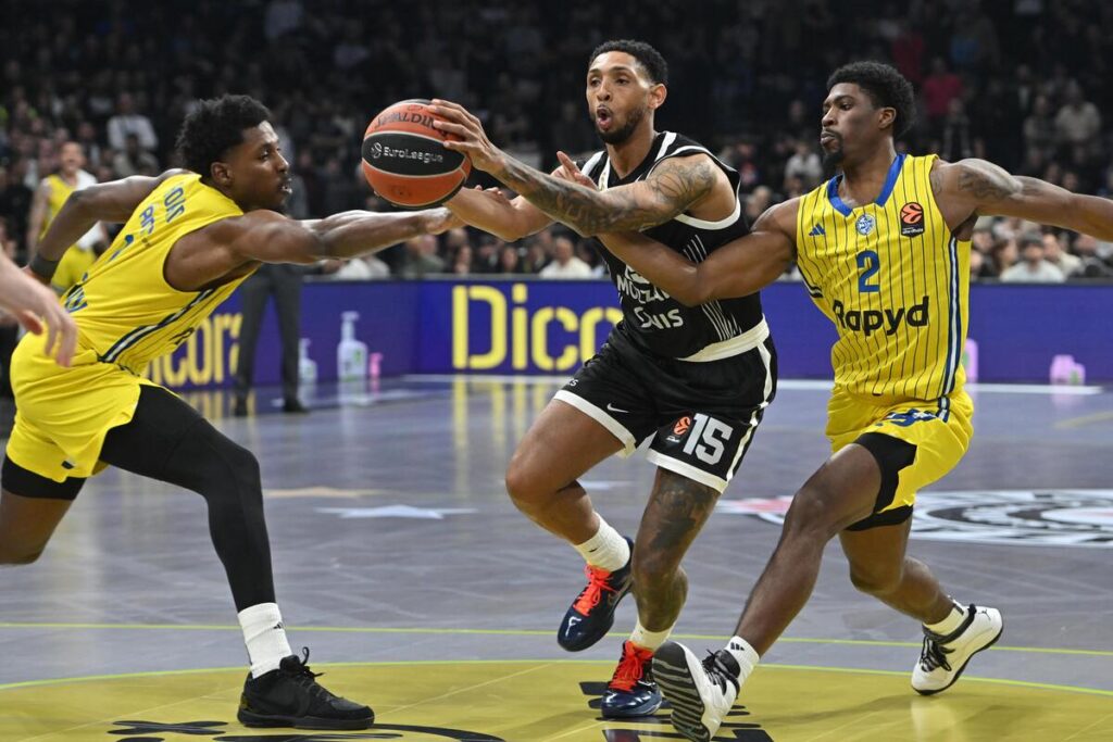 kosarkas Partizana na utakmici Evrolige protiv Makabija Tel Aviv u hali Beogradska arena, Beograd 26.12.2025. godine Foto: Marko Metlas Kosarka, Partizan, Evroliga, Makabi Tel Aviv
