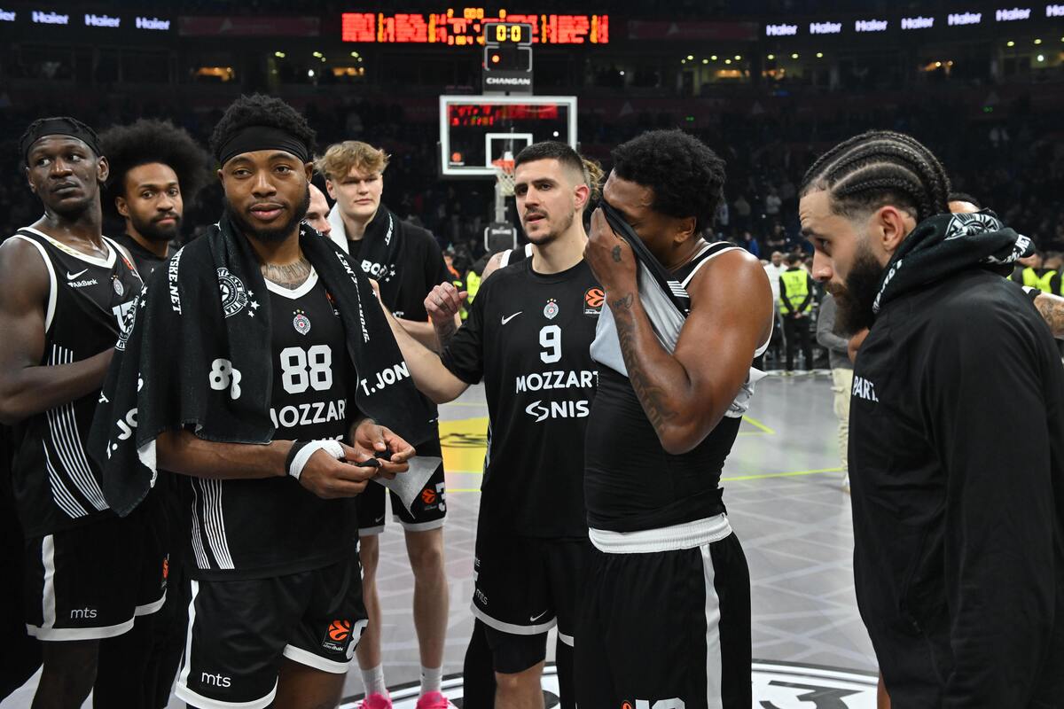 kosarkas Partizana na utakmici Evrolige protiv Makabija Tel Aviv u hali Beogradska arena, Beograd 26.12.2025. godine Foto: Marko Metlas Kosarka, Partizan, Evroliga, Makabi Tel Aviv