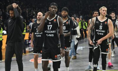 kosarkas Partizana na utakmici Evrolige protiv Makabija Tel Aviv u hali Beogradska arena, Beograd 26.12.2025. godine Foto: Marko Metlas Kosarka, Partizan, Evroliga, Makabi Tel Aviv