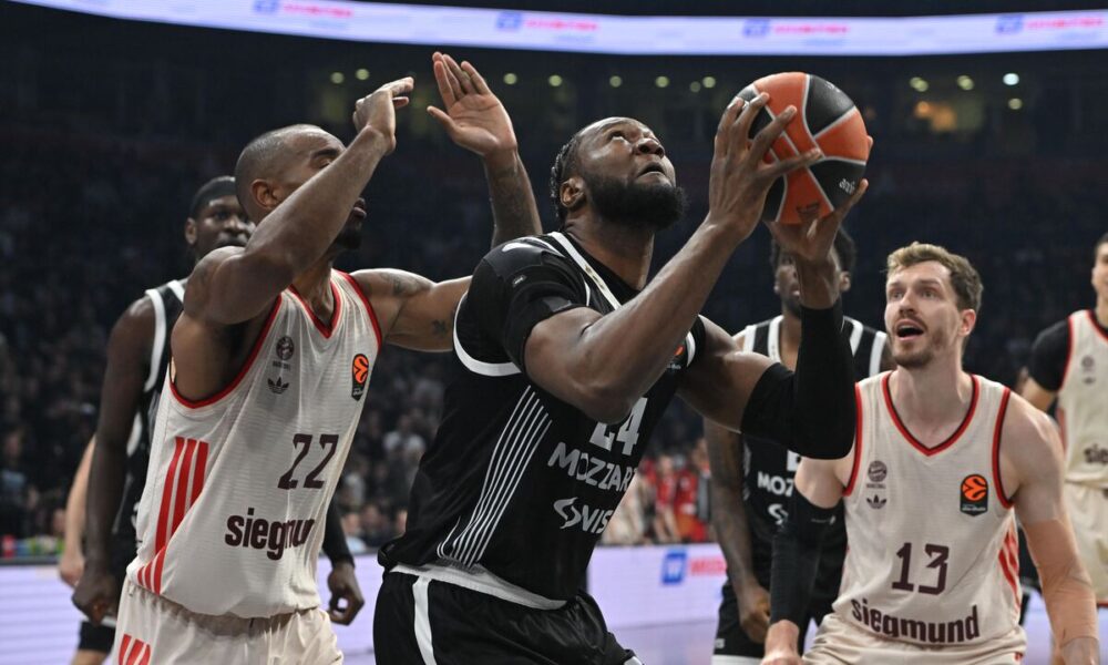 kosarkas Partizana na utakmici Evrolige protiv Bajerna Minhen u hali Beogradska arena, Beograd 04.12.2025. godine Foto: Marko Metlas Kosarka, Partizan, Evroliga, Bajern Minhen
