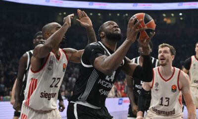 kosarkas Partizana na utakmici Evrolige protiv Bajerna Minhen u hali Beogradska arena, Beograd 04.12.2025. godine Foto: Marko Metlas Kosarka, Partizan, Evroliga, Bajern Minhen