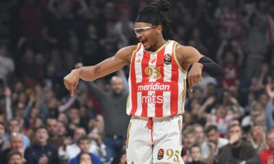 kosarkas Crvene zvezde na utakmici Evrolige protiv Virtusa Bolonja u hali Beogradska arena, Beograd 19.12.2025. godine Foto: Marko Metlas Kosarka, Crvena zvezda, Evroliga, Virtus Bolonja