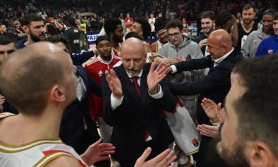 kosarkas Crvene zvezde na utakmici Evrolige protiv Virtusa Bolonja u hali Beogradska arena, Beograd 19.12.2025. godine Foto: Marko Metlas Kosarka, Crvena zvezda, Evroliga, Virtus Bolonja
