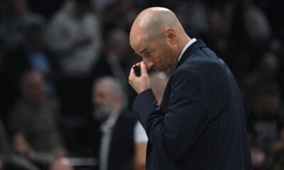 Trener Partizana na utakmici Evrolige protiv Makabija Tel Aviv u hali Beogradska arena, Beograd 26.12.2025. godine Foto: Marko Metlas Kosarka, Partizan, Evroliga, Makabi Tel Aviv