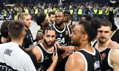 kosarkas Partizana na utakmici Evrolige protiv Bajerna Minhen u hali Beogradska arena, Beograd 04.12.2025. godine Foto: Marko Metlas Kosarka, Partizan, Evroliga, Bajern Minhen