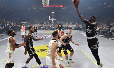 kosarkas Partizana na utakmici Evrolige protiv Crvene zvezde u hali Beogradska arena, Beograd 12.12.2025. godine Foto: Marko Metlas Kosarka, Partizan, Evroliga, Crvena zvezda