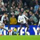 Aston Villa's Morgan Rogers, second left, scores their side's second goal of the game during the Premier League soccer match between Aston Villa and Manchester United, in Birmingham, England, Sunday Dec. 21, 2025. (Jacob King/PA via AP)