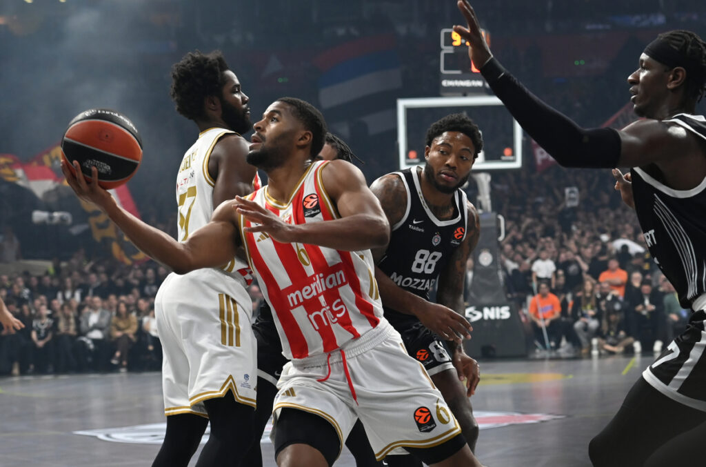 PARTIZAN vs CRVENA ZVEZDA Beograd, 12.12.2025. foto: Nebojsa Parausic Kosarka, Euroleague, Partizan, Crvena zvezda