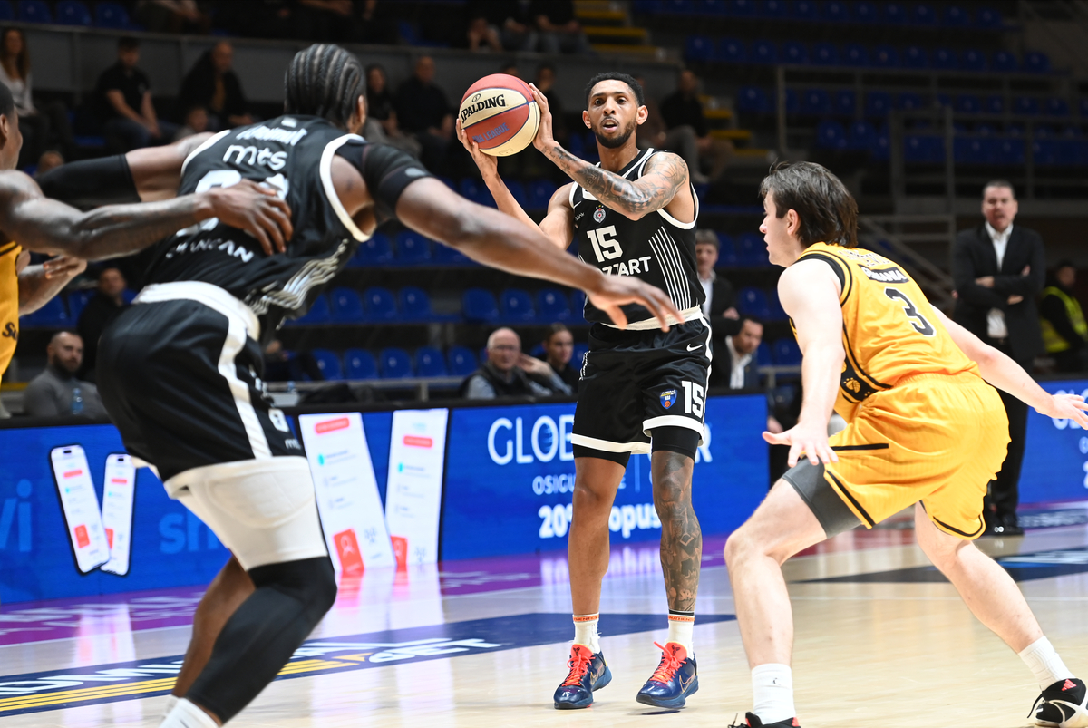 , kosarkas Partizana, na utakmici ABA lige protiv Splita, u hali Aleksandar Nikolic. Beograd, 28.12.2025. foto: Nebojsa Parausic Kosarka, ABA League, Partizan, Split