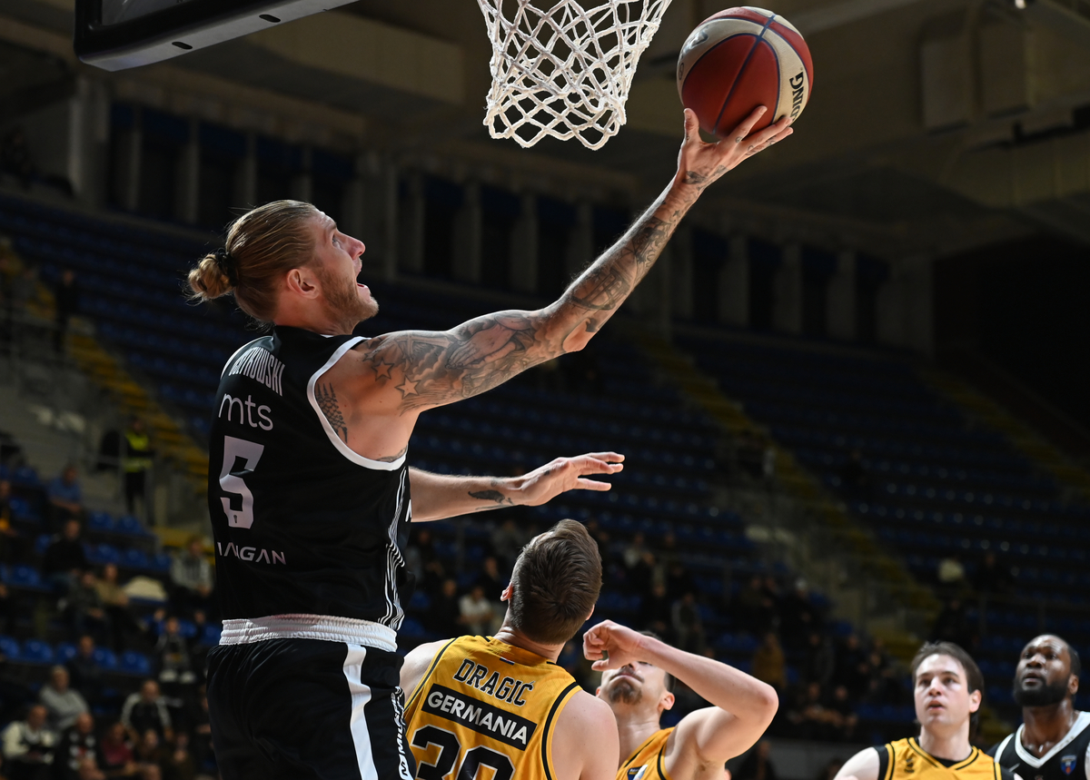 , kosarkas Partizana, na utakmici ABA lige protiv Splita, u hali Aleksandar Nikolic. Beograd, 28.12.2025. foto: Nebojsa Parausic Kosarka, ABA League, Partizan, Split