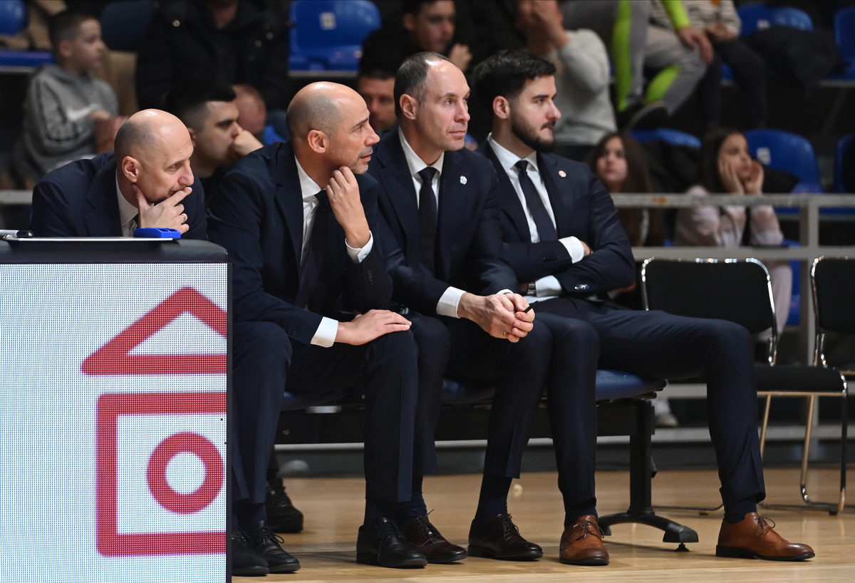 Trener Partizana, na utakmici ABA lige protiv Splita, u hali Aleksandar Nikolic. Beograd, 28.12.2025. foto: Nebojsa Parausic Kosarka, ABA League, Partizan, Split