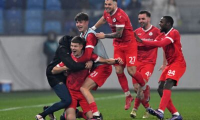 fudbaler Partizana na utakmici Superlige Prvenstva Srbije protiv IMT na stadionu Lagator, Loznica 20.12.2025. godine Foto: Marko Metlas Fudbal, Partizan, Superliga Prvenstvo Srbije, IMT