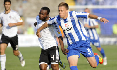 FUDBAL - MILAN RODIC, fudbaler OFK Beograda, na utakmici protiv Partizana, MOHAMED KAMARA MEDO. Beograd, 02.09.2012. photo:N.Parausic